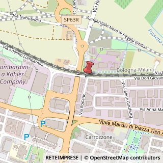 Mappa Via Rodano, 2, 42124 Reggio nell'Emilia, Reggio nell'Emilia (Emilia Romagna)