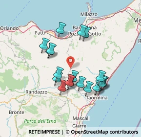 Mappa SS 185, 98050 Fondachelli-Fantina ME, Italia (14.3505)