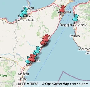 Mappa A18 Messina - Catania, 98027 Roccalumera ME, Italia (15.13875)