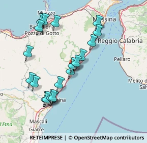 Mappa A18 Messina - Catania, 98027 Roccalumera ME, Italia (17.105)