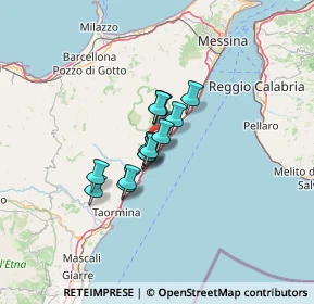 Mappa A18 Messina - Catania, 98027 Roccalumera ME, Italia (8.20286)