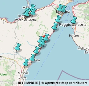 Mappa A18 Messina - Catania, 98027 Roccalumera ME, Italia (18.599)