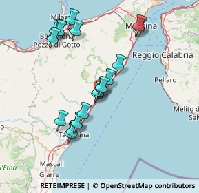 Mappa A18 Messina - Catania, 98027 Roccalumera ME, Italia (15.7355)