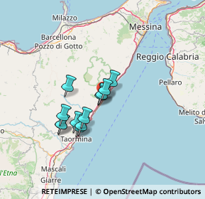 Mappa A18 Messina - Catania, 98027 Roccalumera ME, Italia (11.35333)