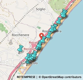 Mappa A18 Messina - Catania, 98027 Roccalumera ME, Italia (1.0535)