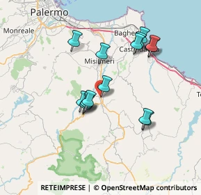 Mappa SS 121 Palermo-Agrigento, 90030 Bolognetta PA, Italia (7.02533)