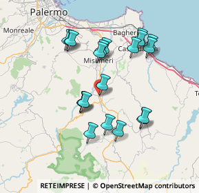 Mappa SS 121 Palermo-Agrigento, 90030 Bolognetta PA, Italia (7.685)