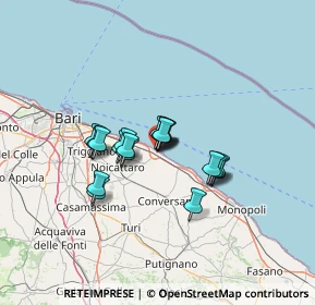 Mappa Via Ciro Menotti, 70042 Mola di Bari BA, Italia (9.62947)