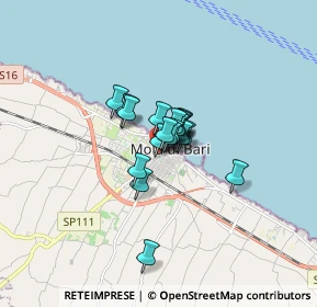 Mappa Via Ciro Menotti, 70042 Mola di Bari BA, Italia (0.8195)