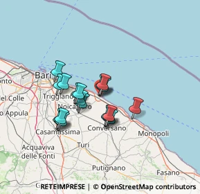 Mappa Via Giuseppe Verdi, 70042 Mola di Bari BA, Italia (10.91263)
