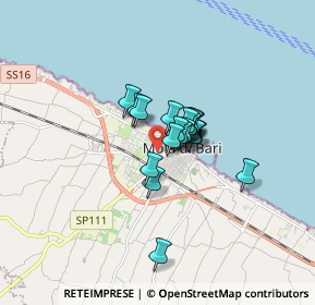 Mappa Via Fratelli Rosselli, 70042 Mola di Bari BA, Italia (0.9625)