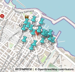 Mappa Via Luigi Settembrini, 70042 Mola di Bari BA, Italia (0.1505)