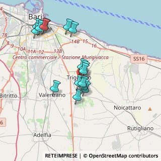 Mappa Via Enrico de Nicola, 70019 Triggiano BA, Italia (3.73375)