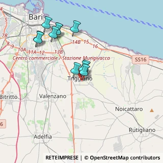 Mappa Via Enrico de Nicola, 70019 Triggiano BA, Italia (4.01182)