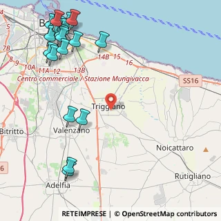 Mappa Via Enrico de Nicola, 70019 Triggiano BA, Italia (6.6375)