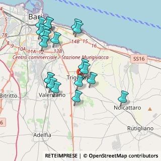Mappa Via Enrico de Nicola, 70019 Triggiano BA, Italia (4.3945)