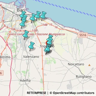 Mappa Via Enrico de Nicola, 70019 Triggiano BA, Italia (3.85077)