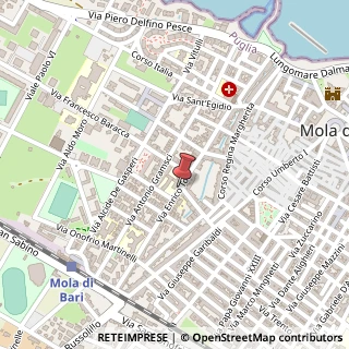 Mappa Via Enrico Toti,  82, 70042 Mola di Bari, Bari (Puglia)