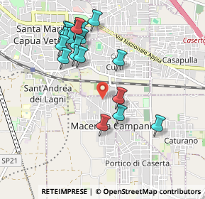 Mappa Via Leonardo da Vinci, 81047 Macerata Campania CE, Italia (1.081)