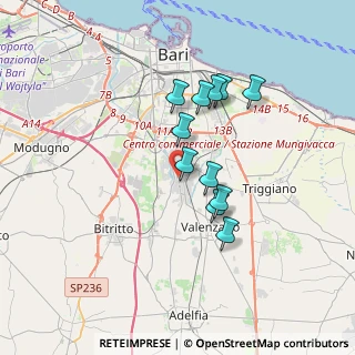 Mappa Via Vaccarella, 70129 Bari BA, Italia (3.05364)