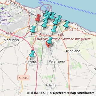 Mappa Via Vaccarella, 70129 Bari BA, Italia (4.11538)