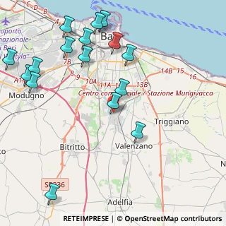 Mappa Via Vaccarella, 70100 Bari BA, Italia (5.6225)