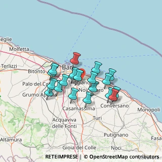 Mappa Via Cristoforo Colombo, 70019 Triggiano BA, Italia (11.0815)