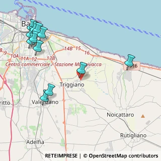 Mappa Via Cristoforo Colombo, 70019 Triggiano BA, Italia (5.91667)