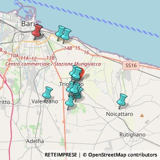 Mappa Via Cristoforo Colombo, 70019 Triggiano BA, Italia (3.58714)
