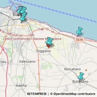 Mappa Via Cristoforo Colombo, 70019 Triggiano BA, Italia (6.37455)
