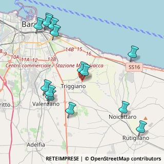 Mappa Via Cristoforo Colombo, 70019 Triggiano BA, Italia (5.23714)