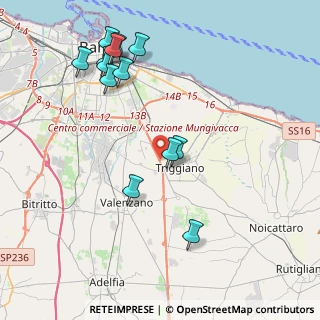 Mappa Complanare s.s. 100 km 7+900 Bari BA IT, 70019 Triggiano BA, Italia (4.82615)