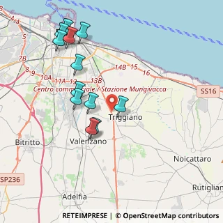 Mappa Complanare s.s. 100 km 7+900 Bari BA IT, 70019 Triggiano BA, Italia (4.39083)