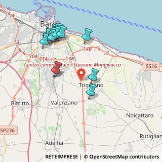 Mappa Complanare s.s. 100 km 7+900 Bari BA IT, 70019 Triggiano BA, Italia (4.68188)