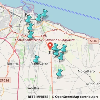 Mappa Complanare s.s. 100 km 7+900 Bari BA IT, 70019 Triggiano BA, Italia (4.00636)