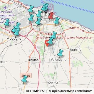 Mappa Strada Fondo Capillo del Campo, 70129 Bari BA, Italia (5.55625)