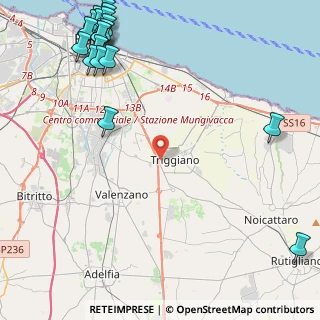 Mappa Via Fringuello, 70019 Triggiano BA, Italia (7.20053)