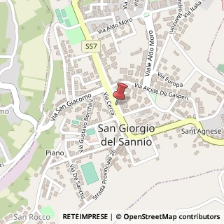 Mappa Viale Spinelli, Km. 126, 82018 San Giorgio del Sannio, Benevento (Campania)