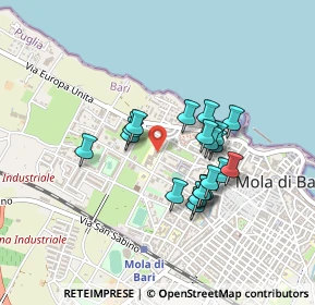 Mappa Via Moro, 70042 Mola di Bari BA, Italia (0.3815)
