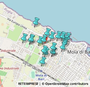 Mappa Via Moro, 70042 Mola di Bari BA, Italia (0.3345)