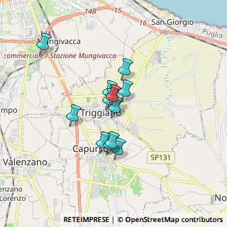Mappa Via Giacomo Leopardi, 70019 Triggiano BA, Italia (1.25385)