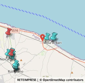 Mappa Via Giungolo, 70042 Mola di Bari BA, Italia (6.35667)