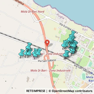 Mappa Via Giungolo, 70042 Mola di Bari BA, Italia (0.55)