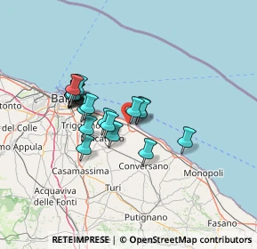 Mappa Via Giungolo, 70042 Mola di Bari BA, Italia (11.662)