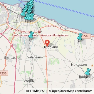 Mappa Via Raffaello Sanzio, 70019 Triggiano BA, Italia (7.23316)