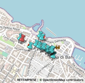 Mappa Via Carlo Corteregna, 70042 Mola di Bari BA, Italia (0.177)