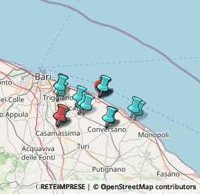 Mappa Via Carlo Corteregna, 70042 Mola di Bari BA, Italia (10.432)