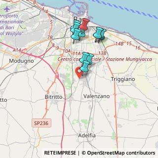 Mappa Via Trieste, 70129 Bari BA, Italia (3.72636)