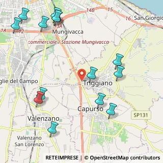 Mappa Via Fratelli Rosselli, 70019 Triggiano BA, Italia (2.98286)
