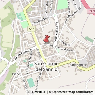 Mappa Via A. De Gasperi, 75, 82018 San Giorgio del Sannio BN, Italia, 82018 San Giorgio del Sannio, Benevento (Campania)